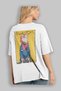 For Dog Lovers 64 Back Dog Print White Oversize T-Shirt 100% Cotton Unisex Dog Lover Premium Design - 3