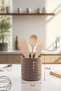Mink Cylinder Vertical Spoon Holder & Countertop Organizer & Serving Stand - 4