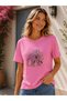 New Season Compact Fabric Embroidered and Beaded Elephant Detail T-Shirt - 3