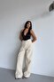 Women's Wide Leg Jeans with Reverse Tie Detail - 3