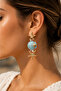Sea Star and Seashell Figured Stone Detailed Dangle Earrings - 3