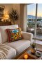 Parma Series, Gold Fringed Cushion Cover 43X43Cm (Double Sided Printed) - 3