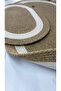 Avanos 2-Piece Bohemian Jute Natural Straw Machine Washable Absorbent Bath Mat Set - 4