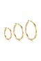 Rice Gold Color Ring Model Women's Earring Set - 2
