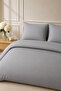 Elif Satin Plain Double Buttoned Duvet Cover Set, Duvet Cover, 100% Cotton, 83 Threads