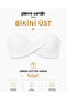 Strapless Bikini Top — Quick-Dry Effect, Push-Up Padding, Gathering Effect