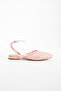 Larista Lace Detail Back Strap Buckle Women's Flat Sandals - 6
