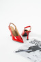 Rova Women's Light Sole Genuine Leather Stiletto Heeled Shoes Red Patent Leather - 4