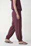 Burgundy 100% Lyocell Blouse and Pants Set - 5
