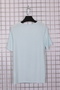 Women's Plus Size Lycra Crew Neck Fish Back Pattern Short Sleeve Mom T-Shirt Combed Cotton Blouse - 3