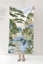 Tropical Palm Beach Towel - Bohemian Mediterranean Blue Green Pool Sea Bath Quick Drying Towel Coverlet - 7