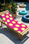 Heart Themed Fuchsia Yellow Beach Towel - Modern Pop Art Vibrant Colorful Quick Drying Microfiber Towel - 7