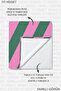 Striped Pink Green Modern Beach Towel - Minimalist Cross Line Quick-Dry Microfiber Towel - 8