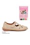 Beige Genuine Leather Narrow Fit Orthopedic Women's Casual Shoes 1025 Z - 3