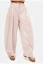 Women's Beige Loose Fit Organic Linen Fabric Trousers - 2