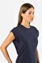 Women's Padded Look Comfortable Fit T-Shirt, 100% Cotton - 3