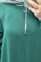 Women's Clothing Plus Size Aerobin Double Suit with Front Zipper Detail and Side Slits Trousers - 8
