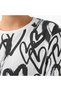 Girls Crew Neck T-shirt with Heart Print - Cotton - Long Sleeves - 5