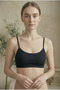3-Piece Bralette Bustier Crop Tank Top with Removable Pads and Ribbed Rope Straps - 2