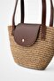 Camila Shawl Detailed Mini Straw Bag - 5