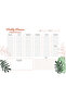Transparent Turkish-English Weekly Write-Off Wall Planner with Static Cling Feature 70 X 98 cm (Model-3) - 2