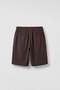 Men's Relaxed Fit Elastic Waist Fabric Shorts Dark Brown - 2