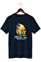 Unisex Summer Themed Beach Printed Crew Neck Casual Cotton T-Shirt