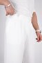 Men's Muslin Linen Fabric Loose Fit Baggy Trousers with Waist Buttons - 4