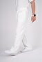 Men's Muslin Linen Fabric Loose Fit Baggy Trousers with Waist Buttons - 3