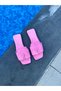 Pink Suede (Kless) Buckle Detail Women's Slippers - 2