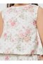 Girls Floral Embroidered Cotton Top and Pants Set - 4