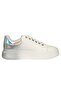 Women's casual shoes lace up White/Silver - 4