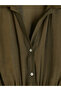 Khaki Belted Shirt Dress - 6