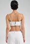 Women's Crop Bustier with Handcrafted Detail on the Front and Strap Design - 2