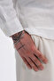 Hestrin Silver Color Stainless Steel Mesh Detailed Square Chain Men's Bracelet - 3