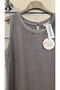 Linen Dress Sleeveless Plain Pattern - 4