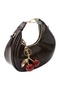 Women's Crescent Hobo Shoulder and Crossbody Bag with Cherry Accessories (Medium Size) - 2