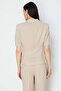 Short Sleeve Cotton Jacket with Pocket Detail - 4