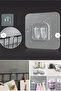 6-Piece Self-Adhesive Wall Hanger Rack Holder Hook Transparent Frame Hanger Without Drilling