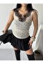 Women's Sheer Blouse with Lace Detail
