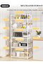5 Tier Storage Shelves, Stable Kitchen Shelf Organizer, Storage Rack with Armrests - 2