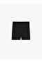 High Waist Slim Fit Interlock Biker Sports Leggings - 3