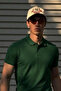 Men's Classic Slim Fit Green Polo Collar T-Shirt - 5