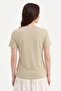 Women's Two-Piece Design Tshirt with Detachable Shawl Detail - 3