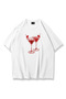 Unisex Red Martini Tshirt White