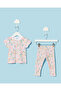 Infant Girls Yellow And White Printed 3 Piece Set - 2