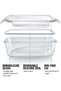 ® |5 Pack, 1040ML (35 OZ) | Glass Meal Prep Containers, Airtight Glass Food Storage Containers with Lids - 3