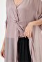 Powder Italian Special Design Front Slit Bat Sleeve Lined Silk Tunic Blouse Size 38 - 44 - 5