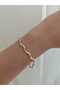 Steel Women's Curved Wavy S Bracelet - 2