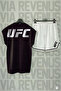 Ufc Printed Zero Sleeve Sports Tshirt and Shorts Sports Training Set